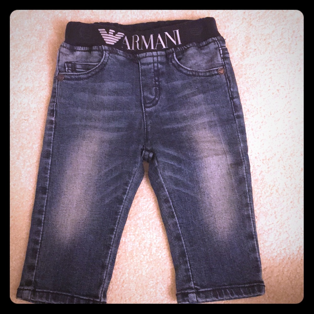 Armani Baby Boy Blue Jeans-6 months